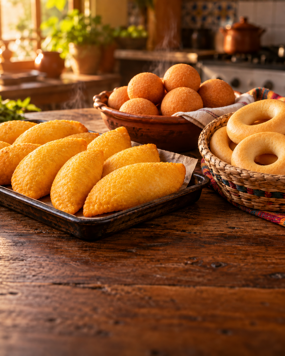 Rosquillas, buñuelos y empanadas colombianas